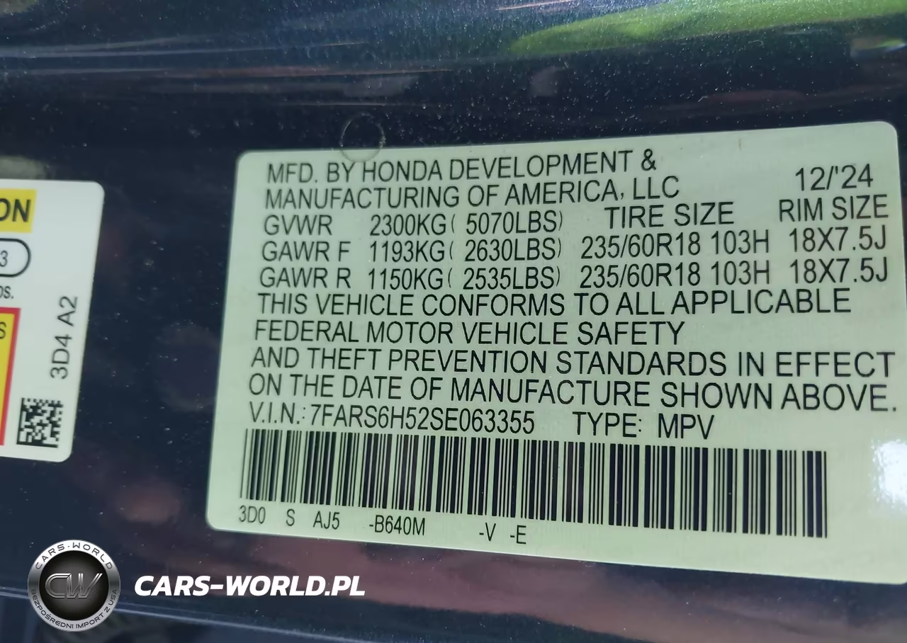 2025 Honda Cr-V Hybrid Sport VIN:7FARS6H52SE063355 - 9