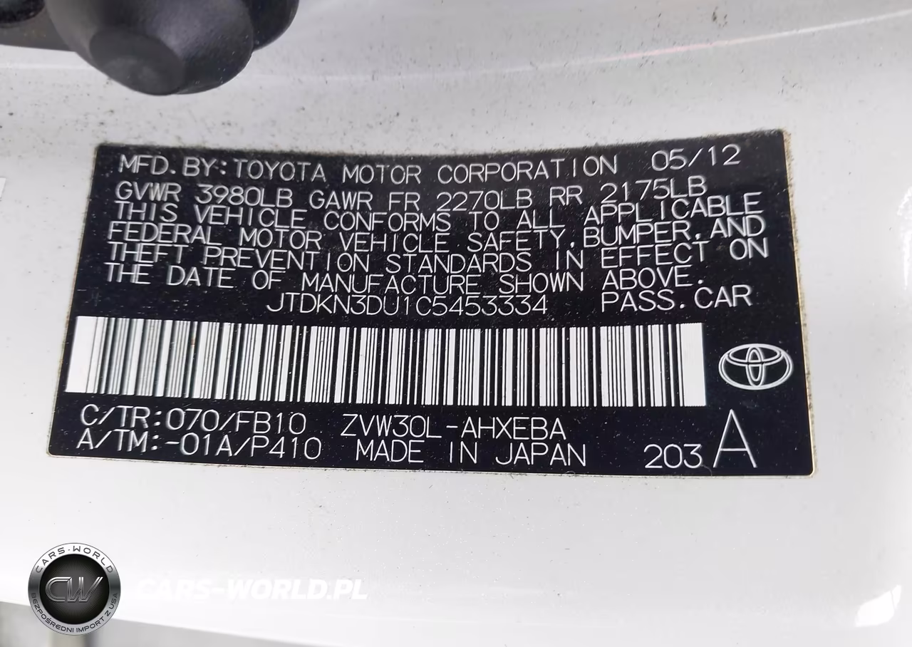2012 Toyota Prius Three VIN:JTDKN3DU1C5453334 - 9