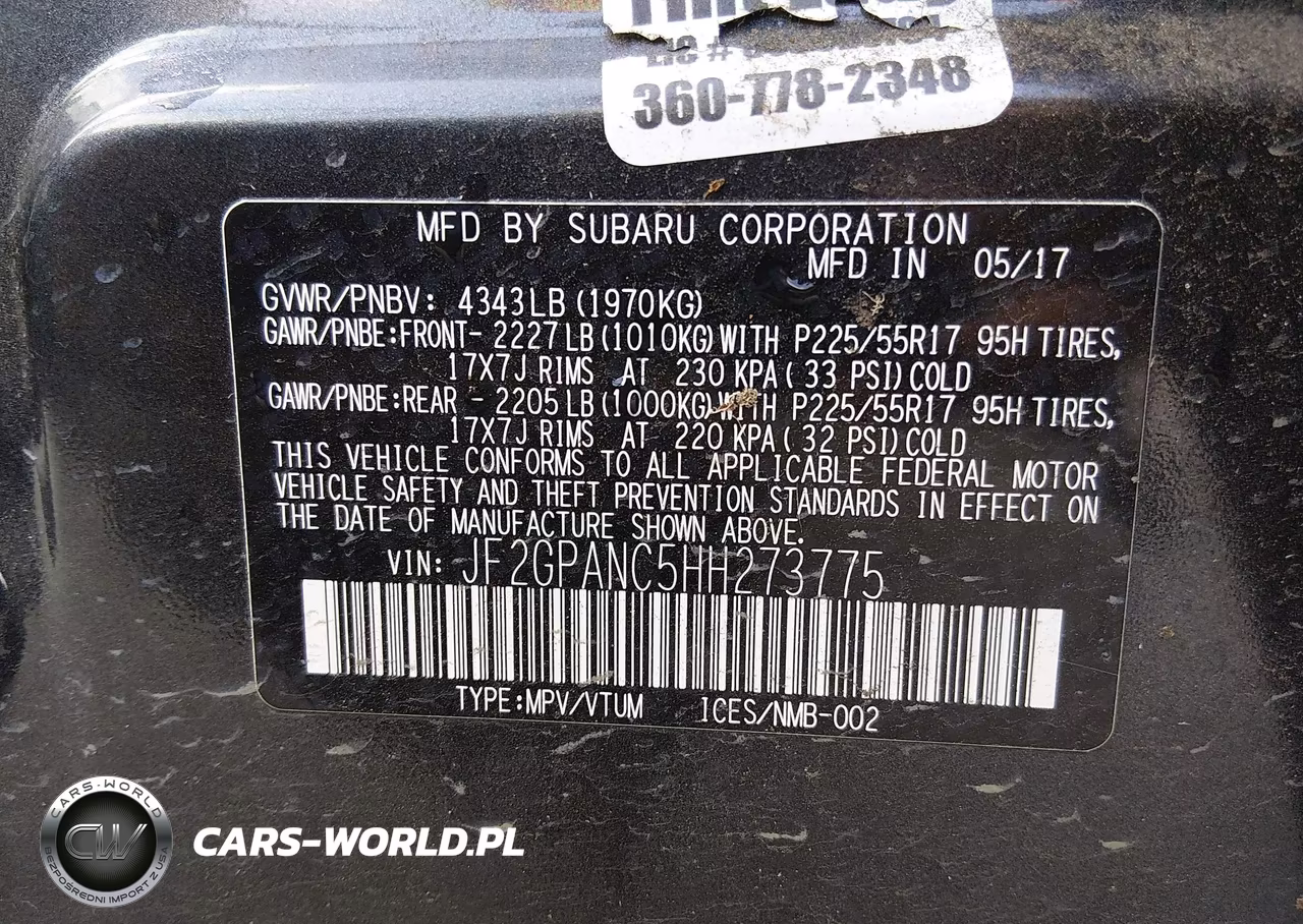 2017 Subaru Crosstrek 2.0I Limited VIN:JF2GPANC5HH273775 - 9