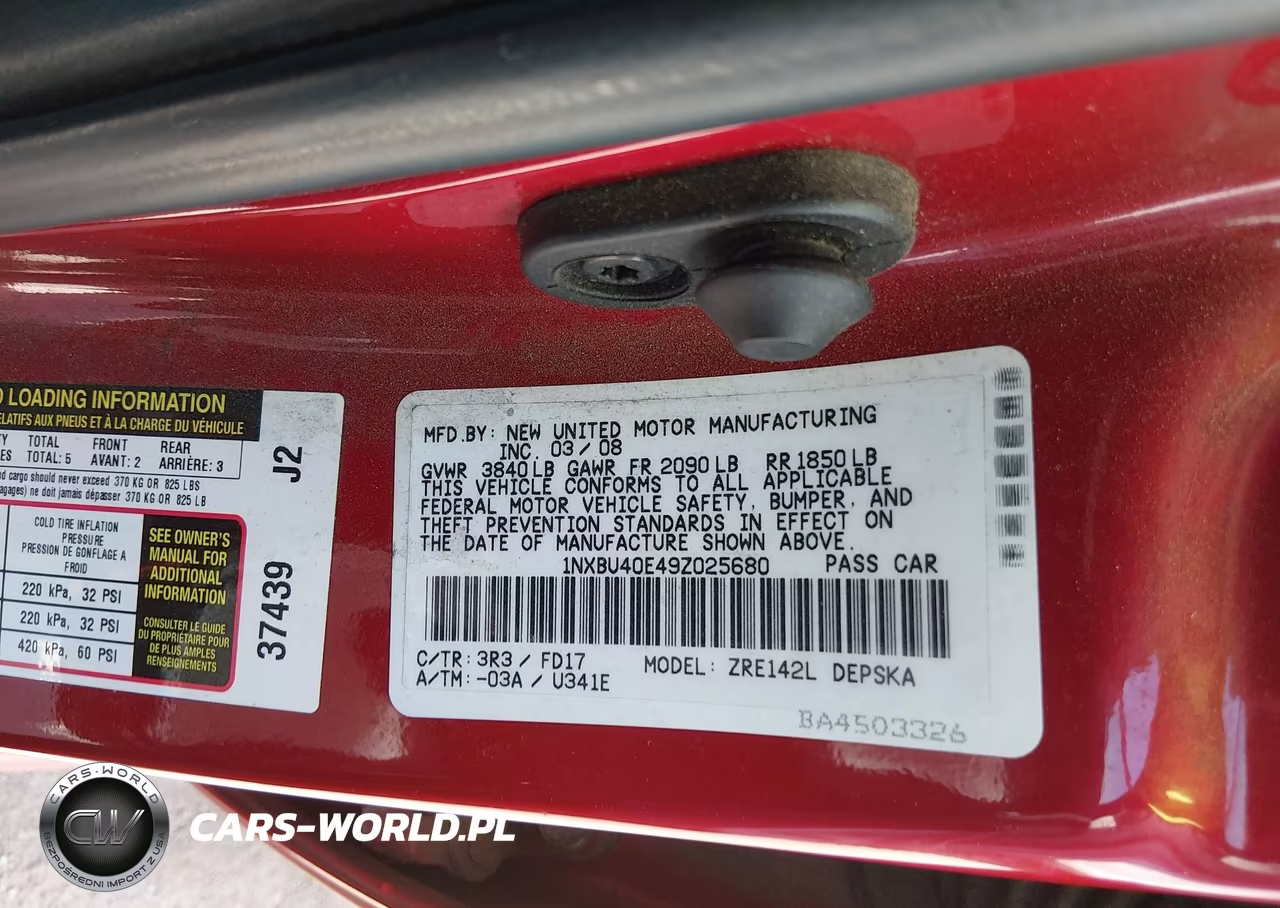 2009 Toyota Corolla S VIN:1NXBU40E49Z025680 - 9