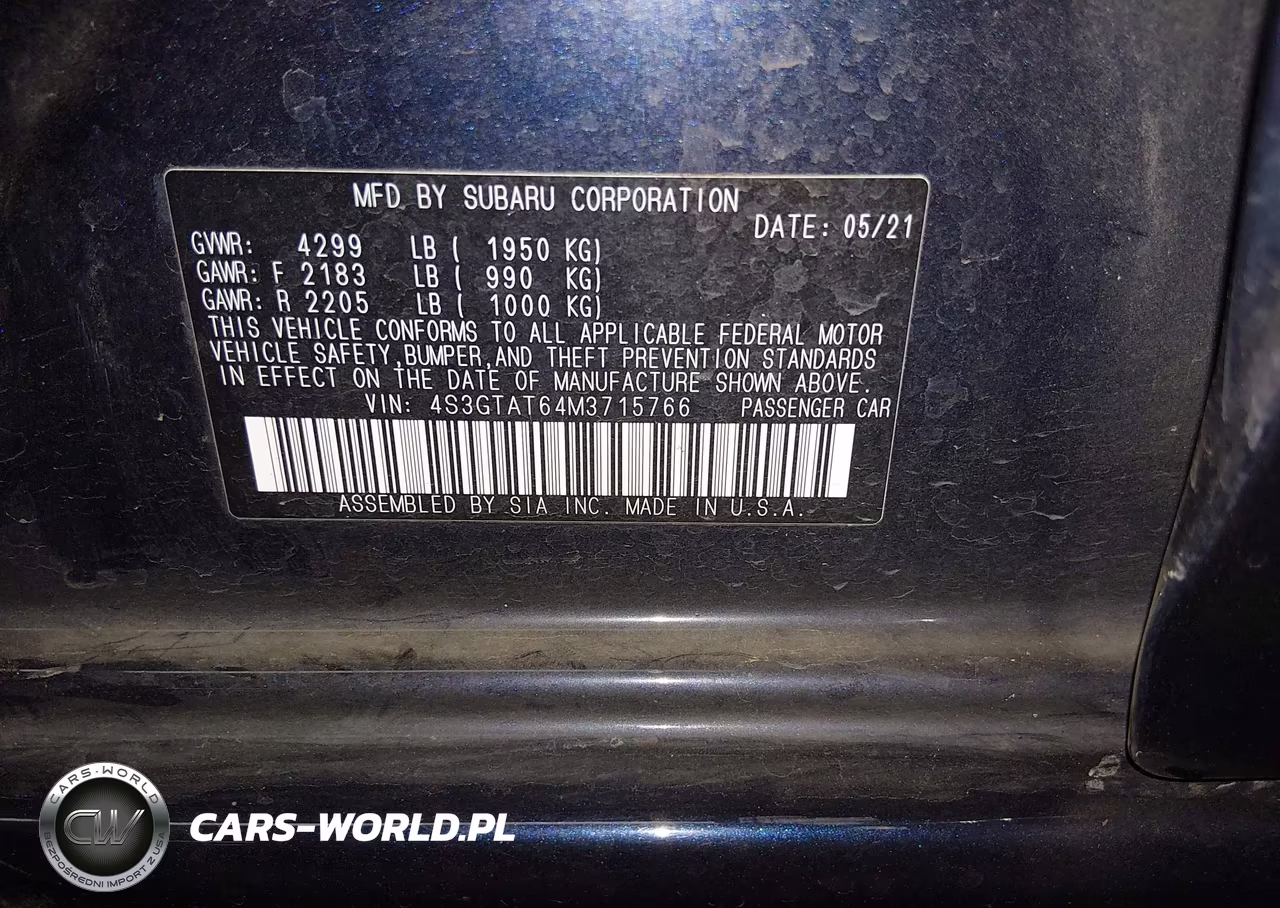 2021 Subaru Impreza Limited 5-Door VIN:4S3GTAT64M3715766 - 9
