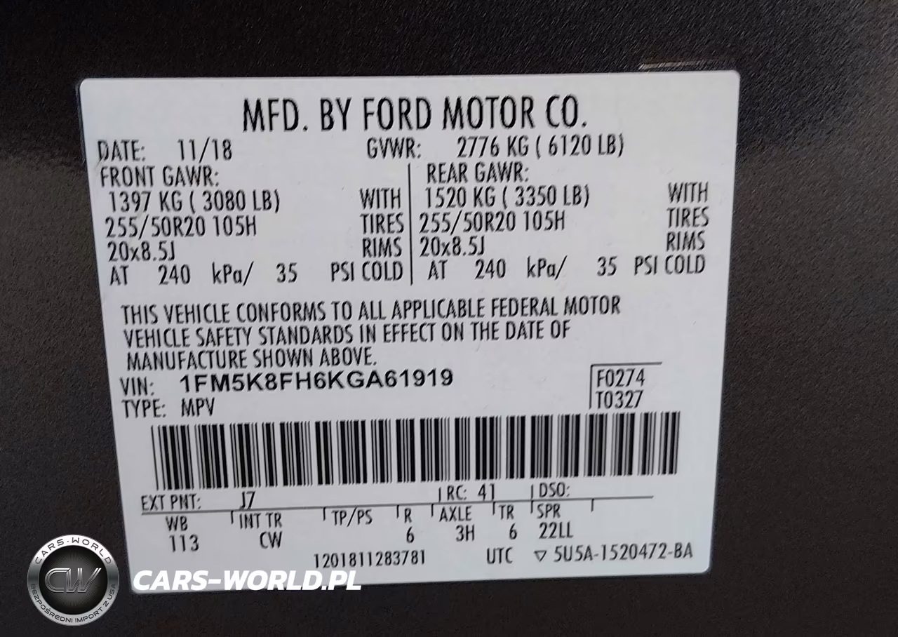 2019 Ford Explorer Limited VIN:1FM5K8FH6KGA61919 - 9