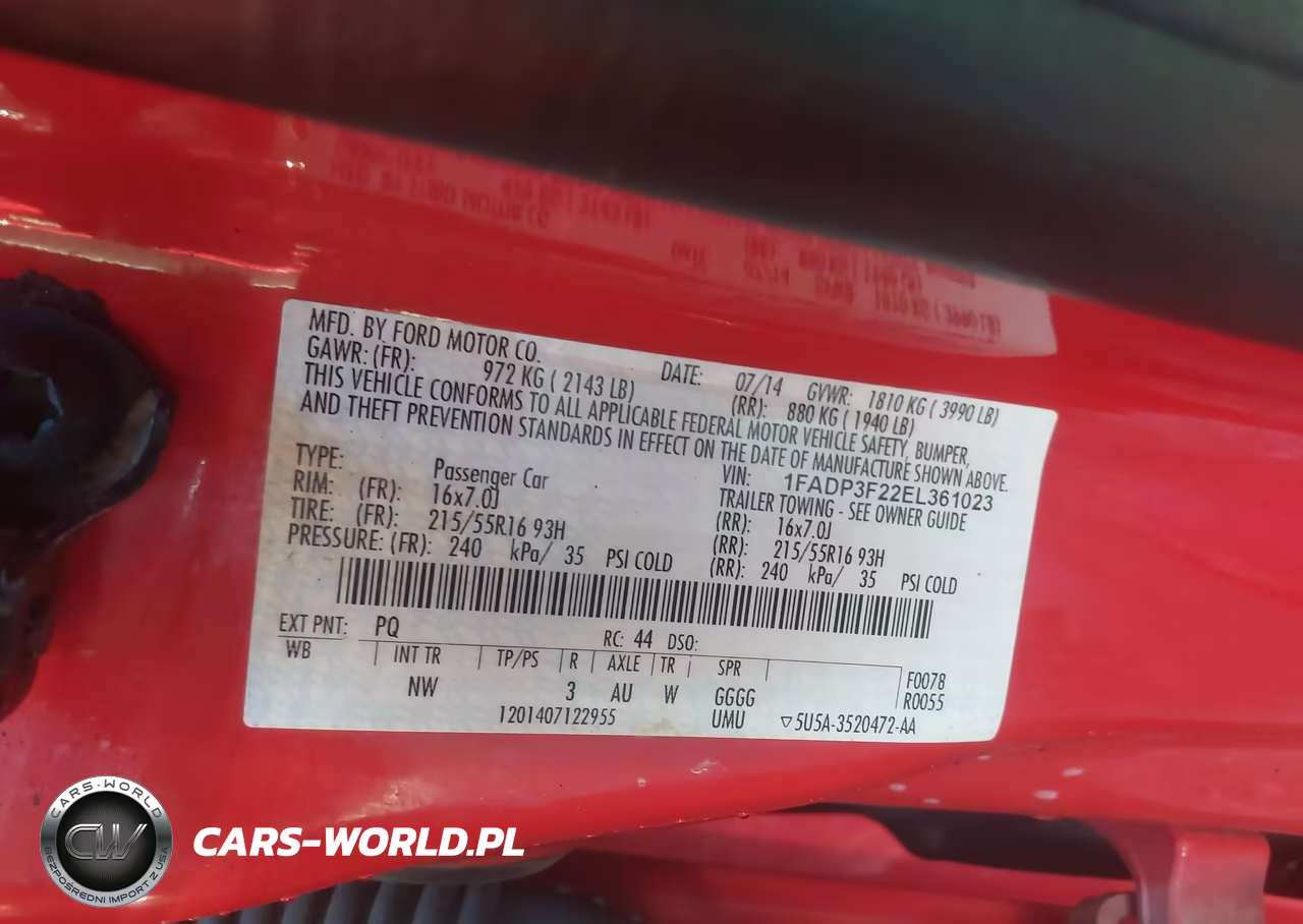 2014 Ford Focus Se VIN:1FADP3F22EL361023 - 9