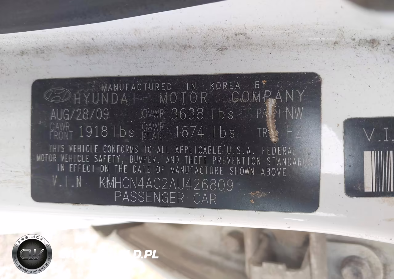 2010 Hyundai Accent Gls VIN:KMHCN4AC2AU426809 - 9