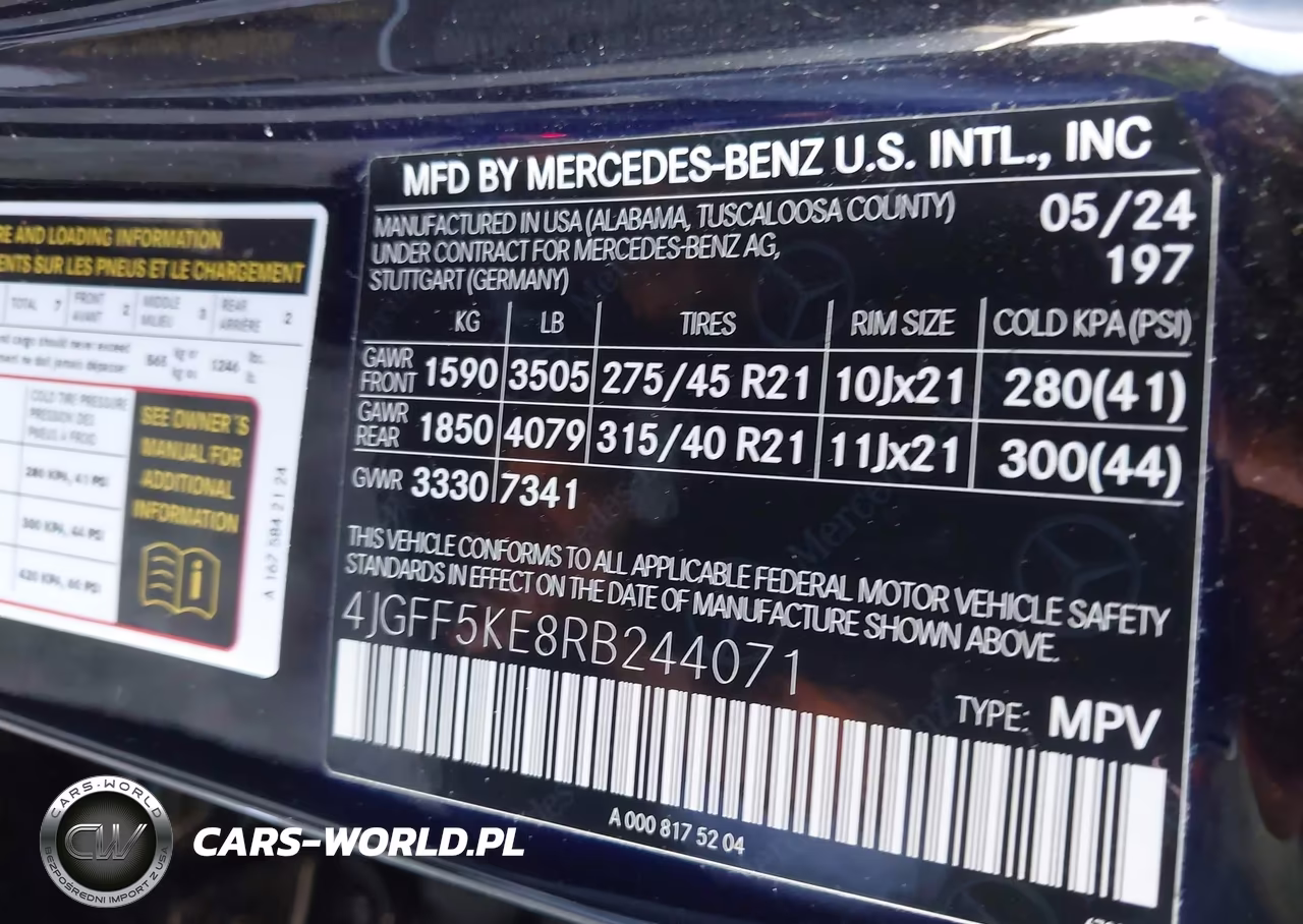 2024 Mercedes-Benz Gls 450 4Matic VIN:4JGFF5KE8RB244071 - 9