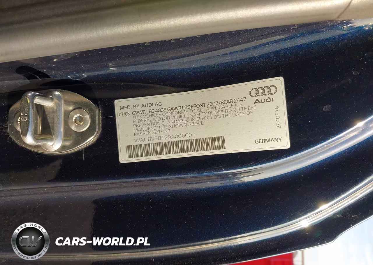 2009 Audi S5 4.2L VIN:WAURV78T29A006001 - 9
