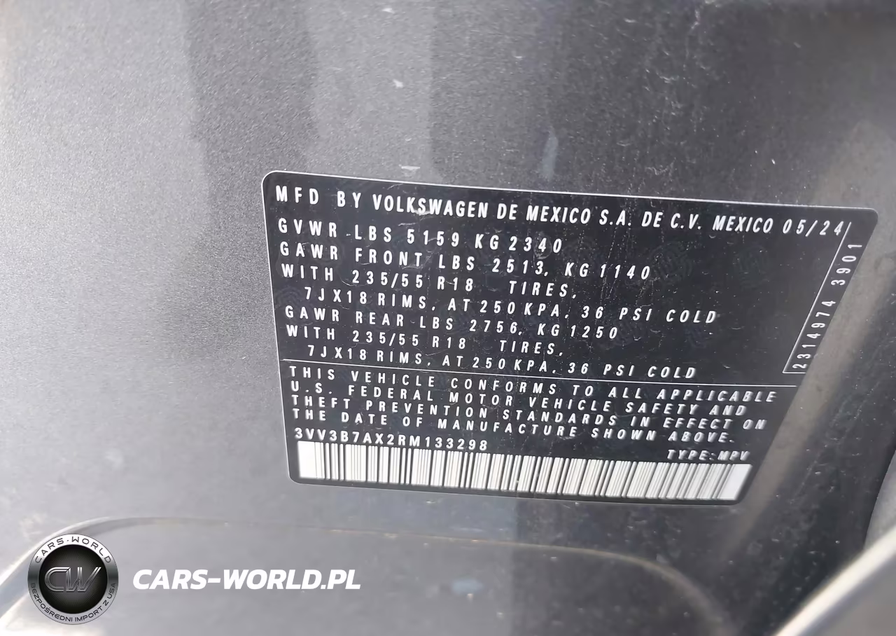 2024 Volkswagen Tiguan 2.0T Se-2.0T Wolfsburg Edition VIN:3VV3B7AX2RM133298 - 9