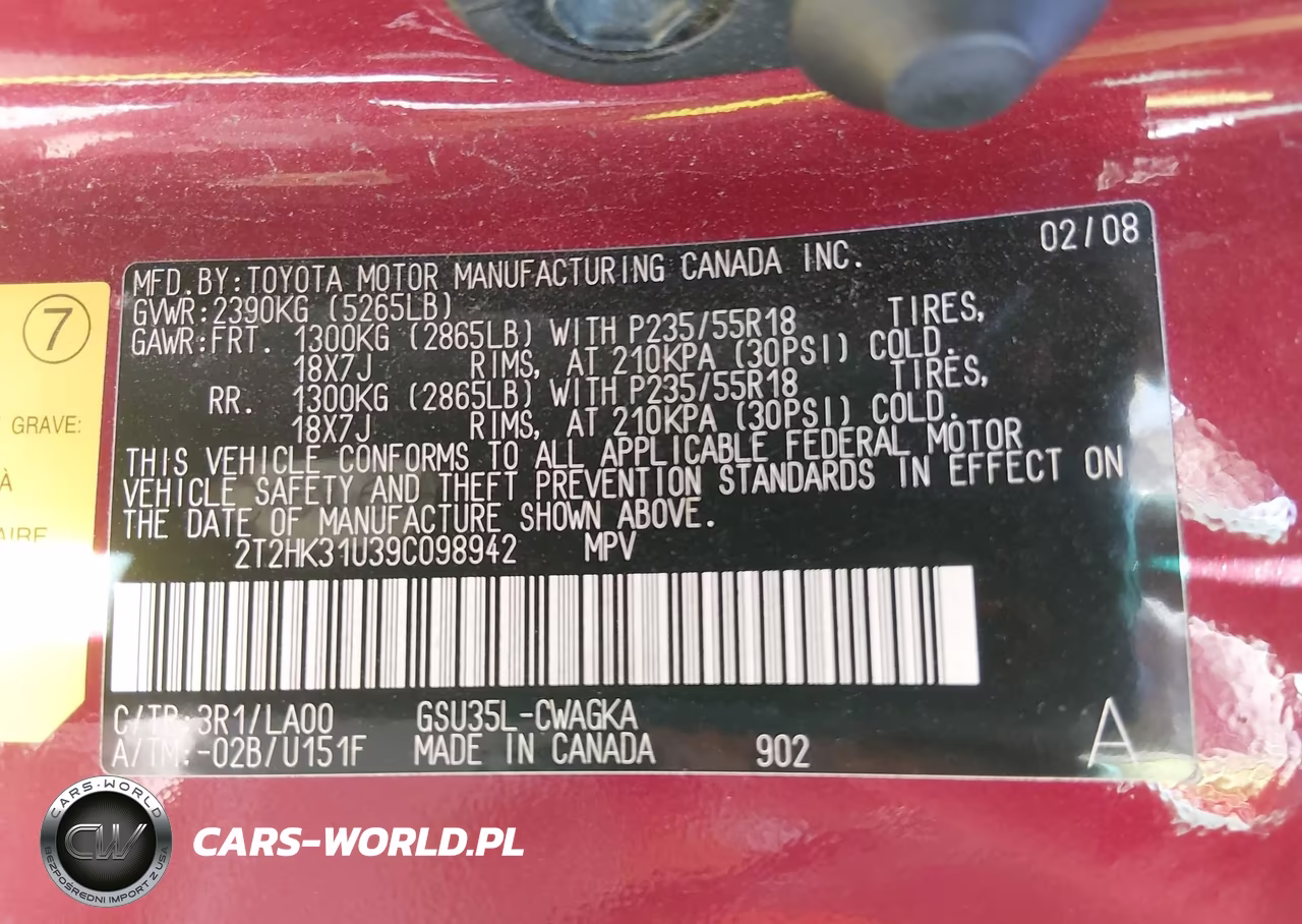2009 Lexus Rx 350 VIN:2T2HK31U39C098942 - 9