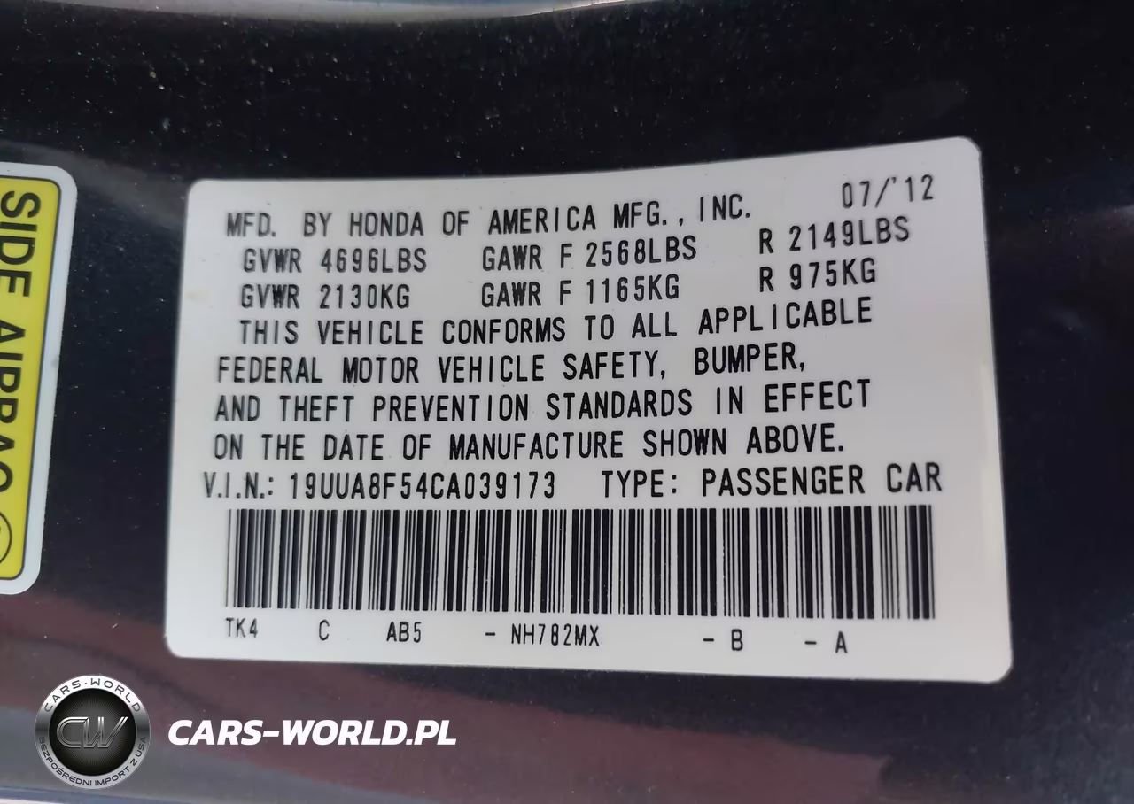 2012 Acura Tl 3.5 VIN:19UUA8F54CA039173 - 9