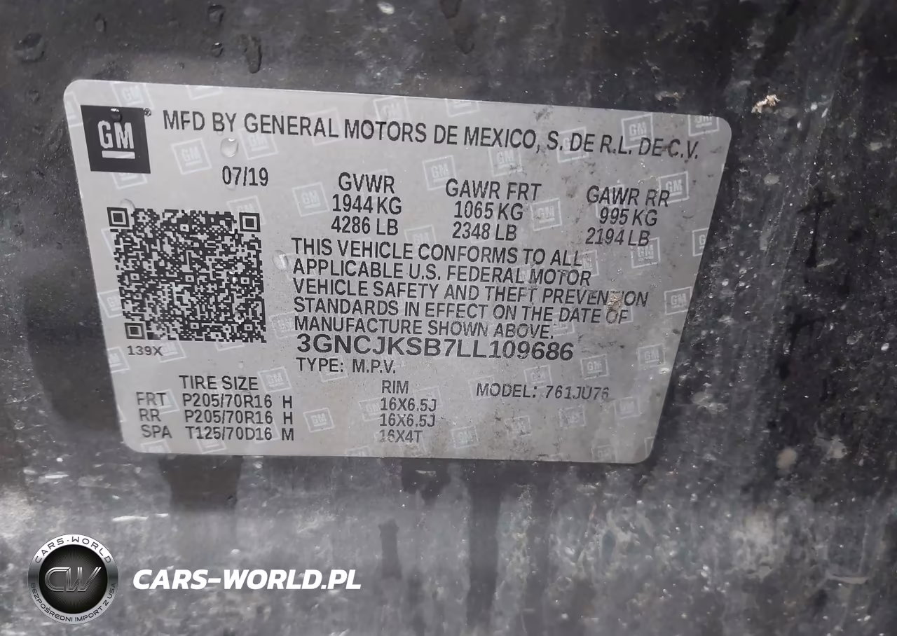 2020 Chevrolet Trax Fwd Ls VIN:3GNCJKSB7LL109686 - 9