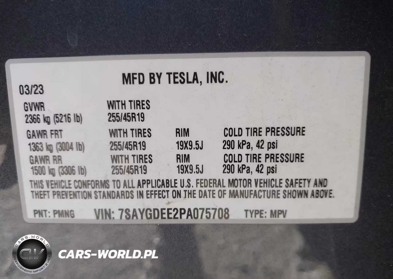 2023 Tesla Model Y Awd-Long Range Dual Motor All-Wheel Drive VIN:7SAYGDEE2PA075708 - 9