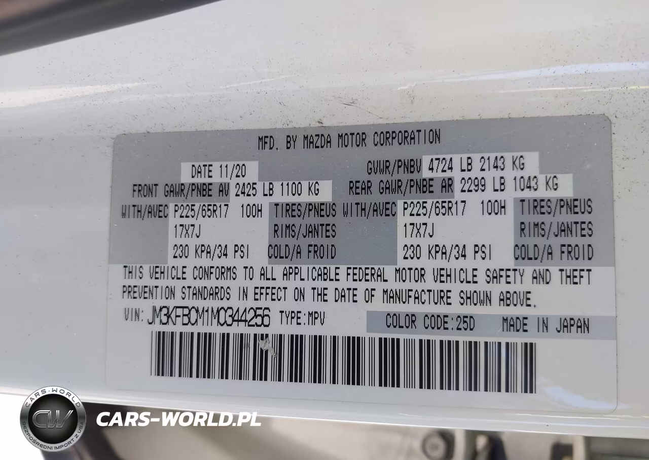 2021 Mazda Cx-5 Touring VIN:JM3KFBCM1M0344256 - 9
