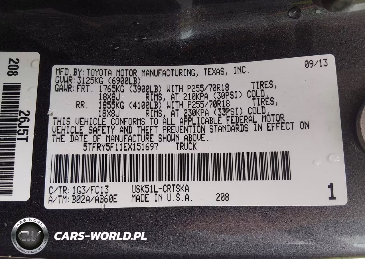 2014 Toyota Tundra Sr5 5.7L V8 VIN:5TFRY5F11EX151697 - 9