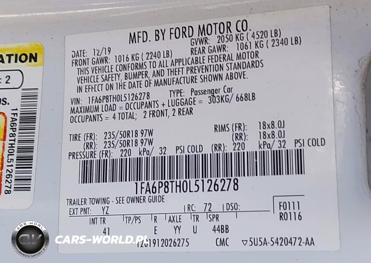 2020 Ford Mustang Ecoboost Premium Fastback VIN:1FA6P8TH0L5126278 - 9