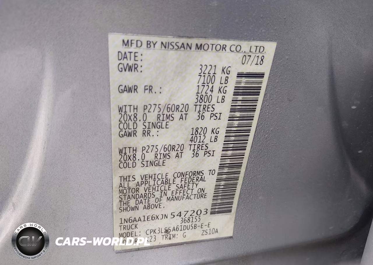 2018 Nissan Titan Sv VIN:1N6AA1E6XJN547203 - 9