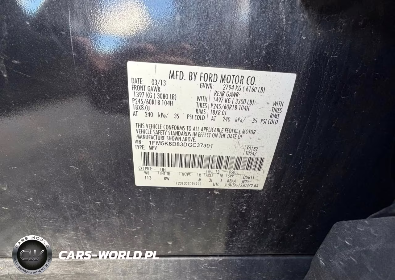 2013 Ford Explorer Xlt VIN:1FM5K8D83DGC37301 - 9