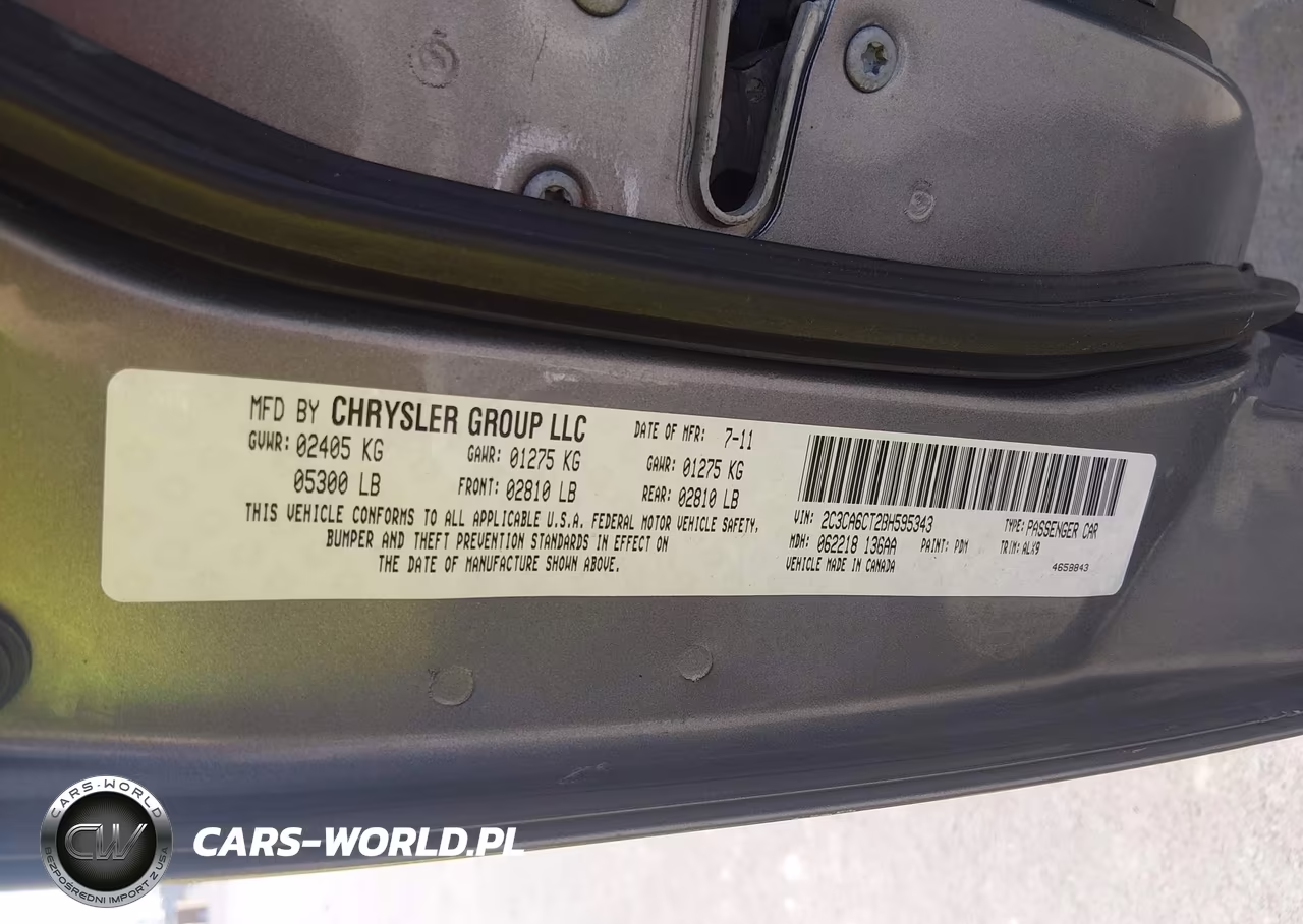 2011 Chrysler 300C VIN:2C3CA6CT2BH595343 - 9