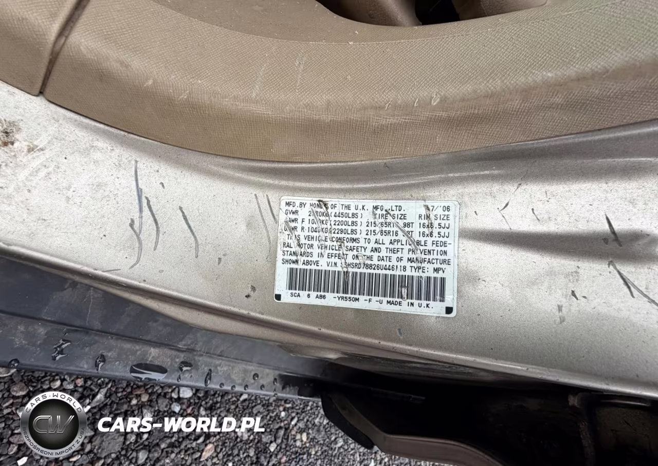 2006 Honda Cr-V Ex VIN:SHSRD78826U446118 - 15