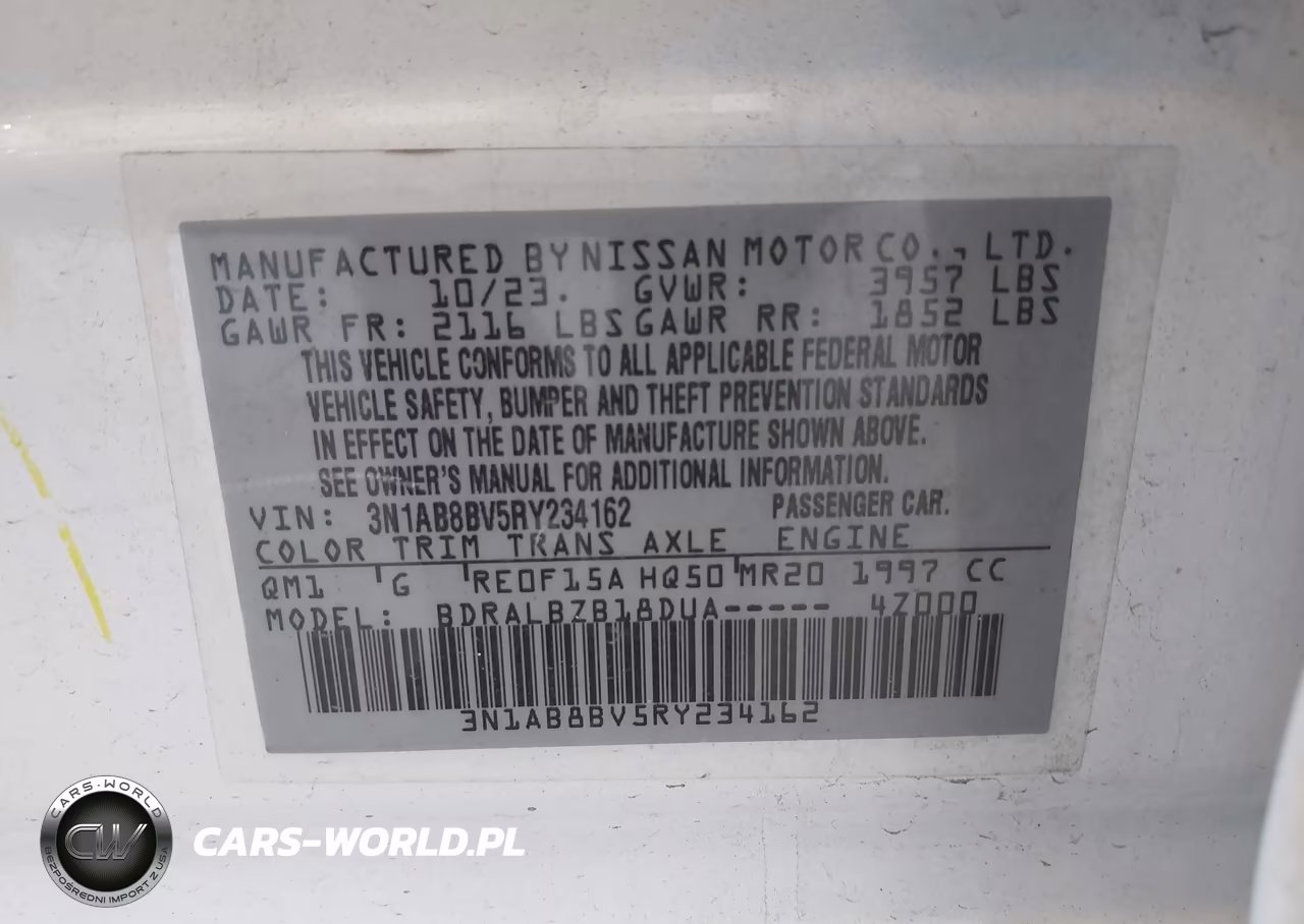 2024 Nissan Sentra S Xtronic Cvt VIN:3N1AB8BV5RY234162 - 9