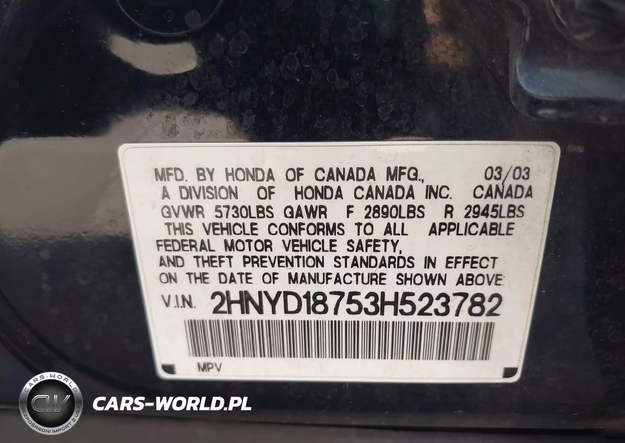 2003 Acura Mdx VIN:2HNYD18753H523782 - 9