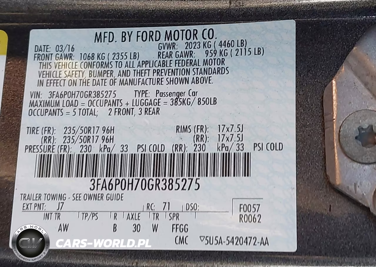 2016 Ford Fusion Se VIN:3FA6P0H70GR385275 - 9