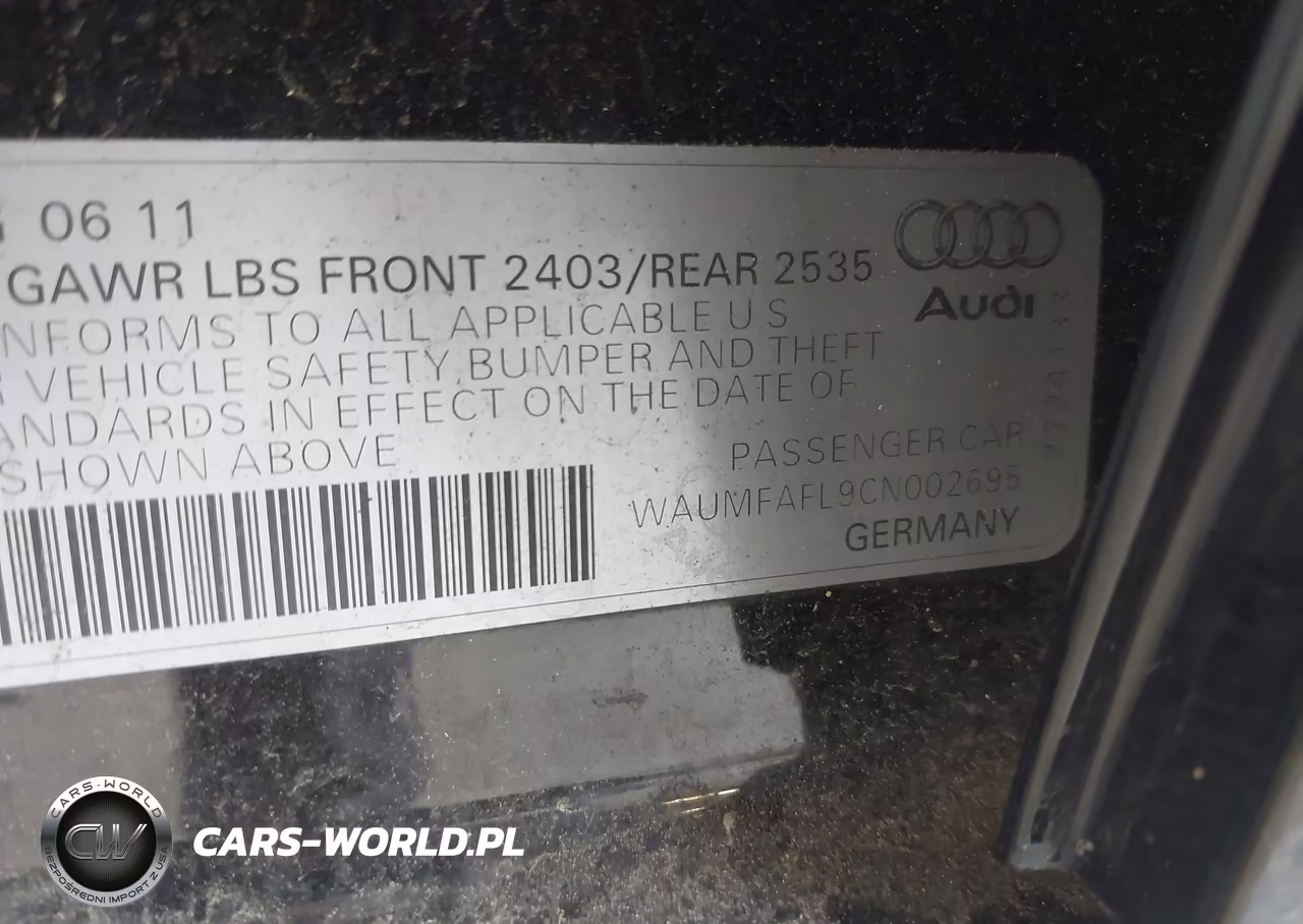 2012 Audi A4 2.0T Premium VIN:WAUMFAFL9CN002695 - 9