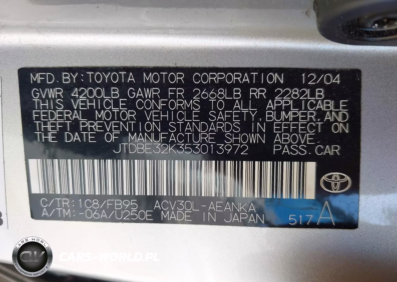 2005 Toyota Camry Le-Se-Std-Xle VIN:JTDBE32K353013972 - 9