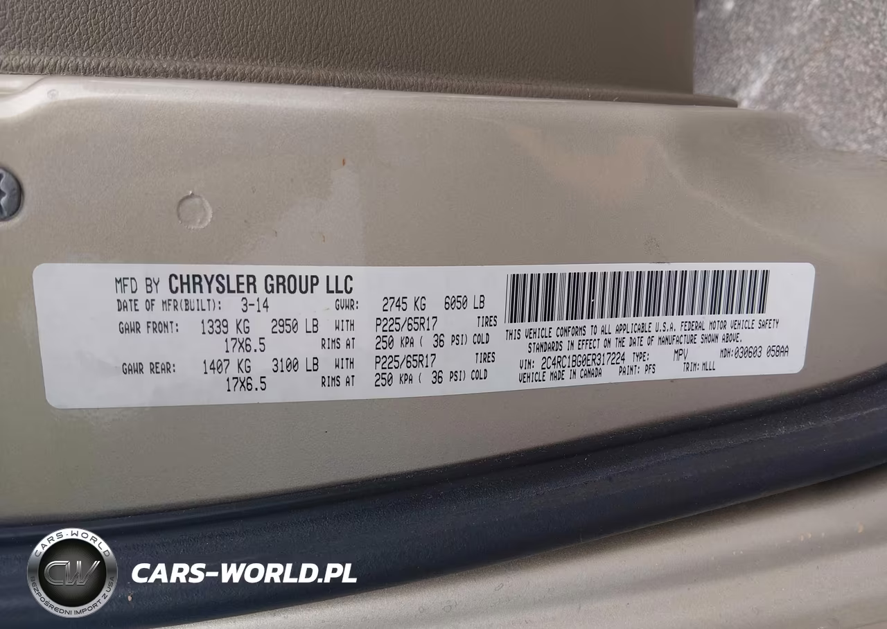 2014 Chrysler Town & Country Touring VIN:2C4RC1BG0ER317224 - 9
