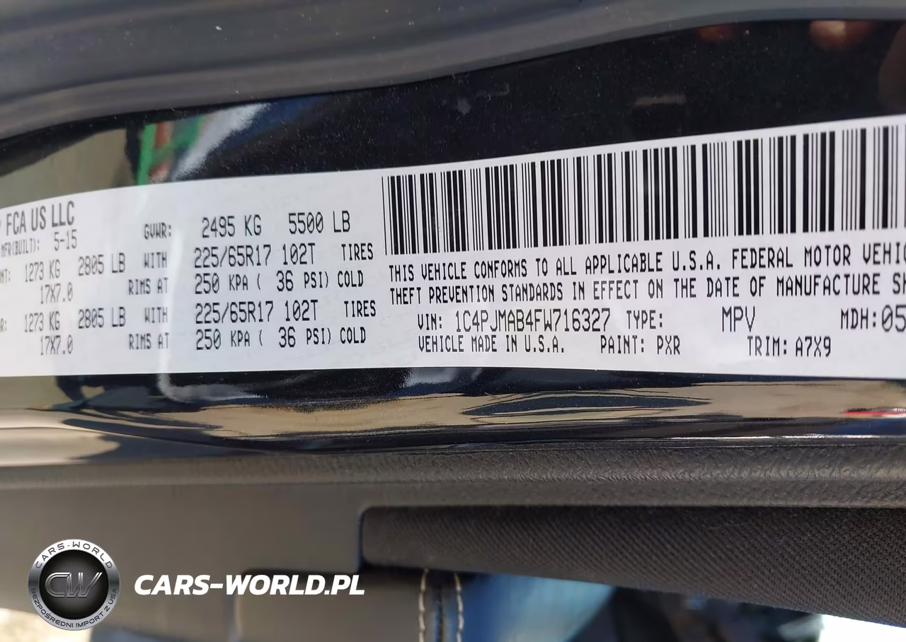 2015 Jeep Cherokee Sport VIN:1C4PJMAB4FW716327 - 9