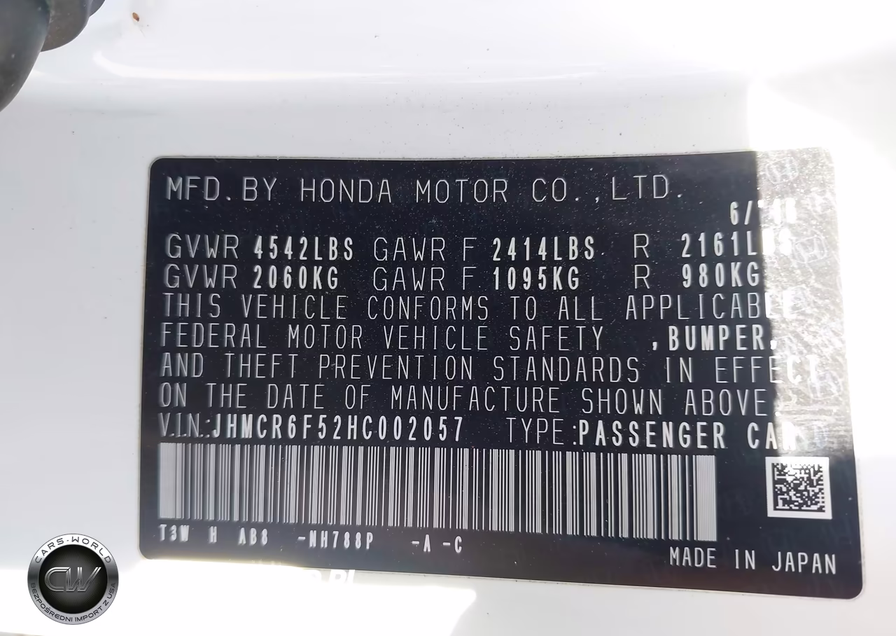 2017 Honda Accord Hybrid Ex-L VIN:JHMCR6F52HC002057 - 9