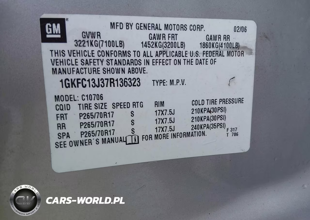 2007 GMC Yukon Slt VIN:1GKFC13J37R136323 - 9