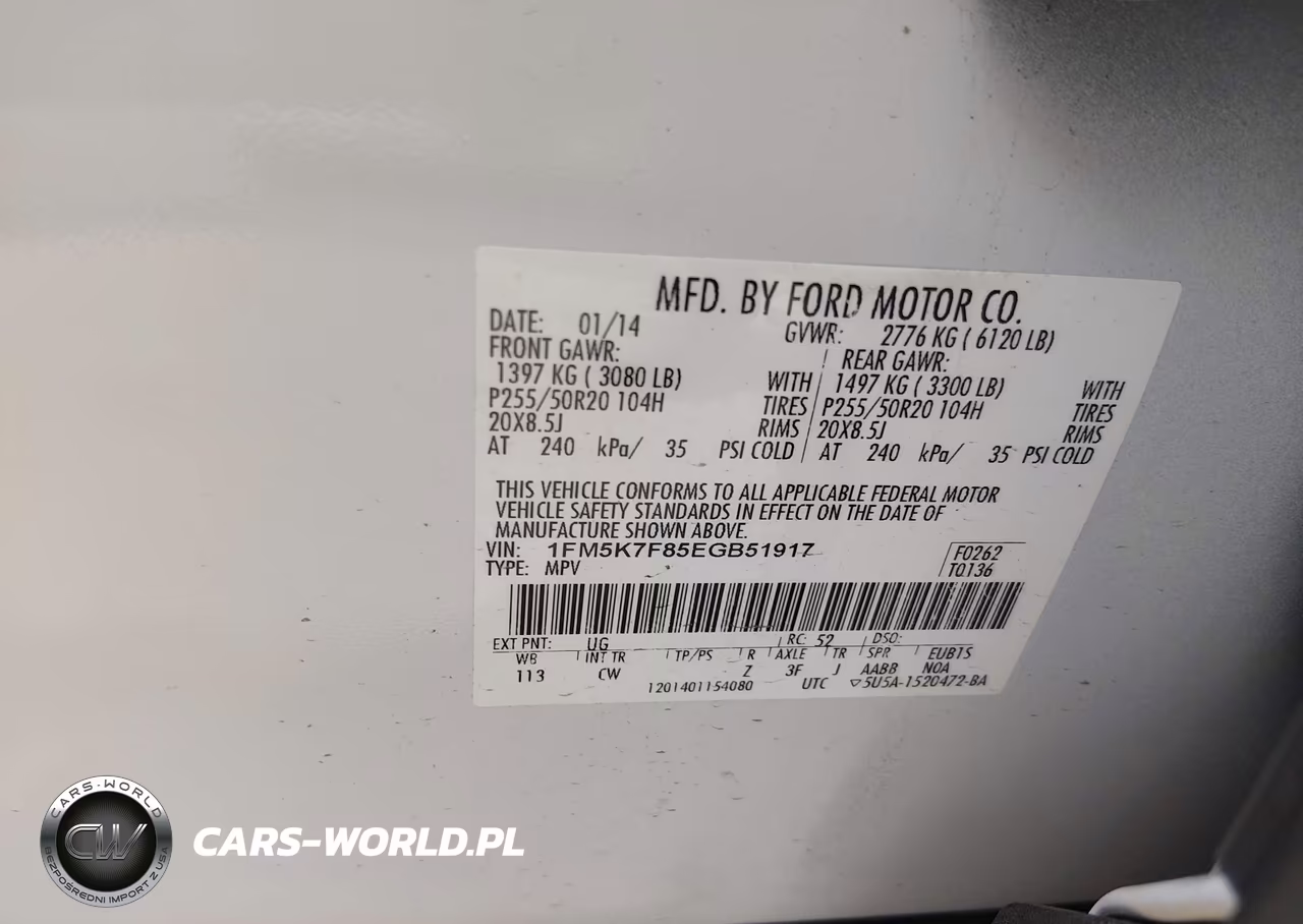 FORD EXPLORER VIN:1FM5K7F85EGB51917 - 9