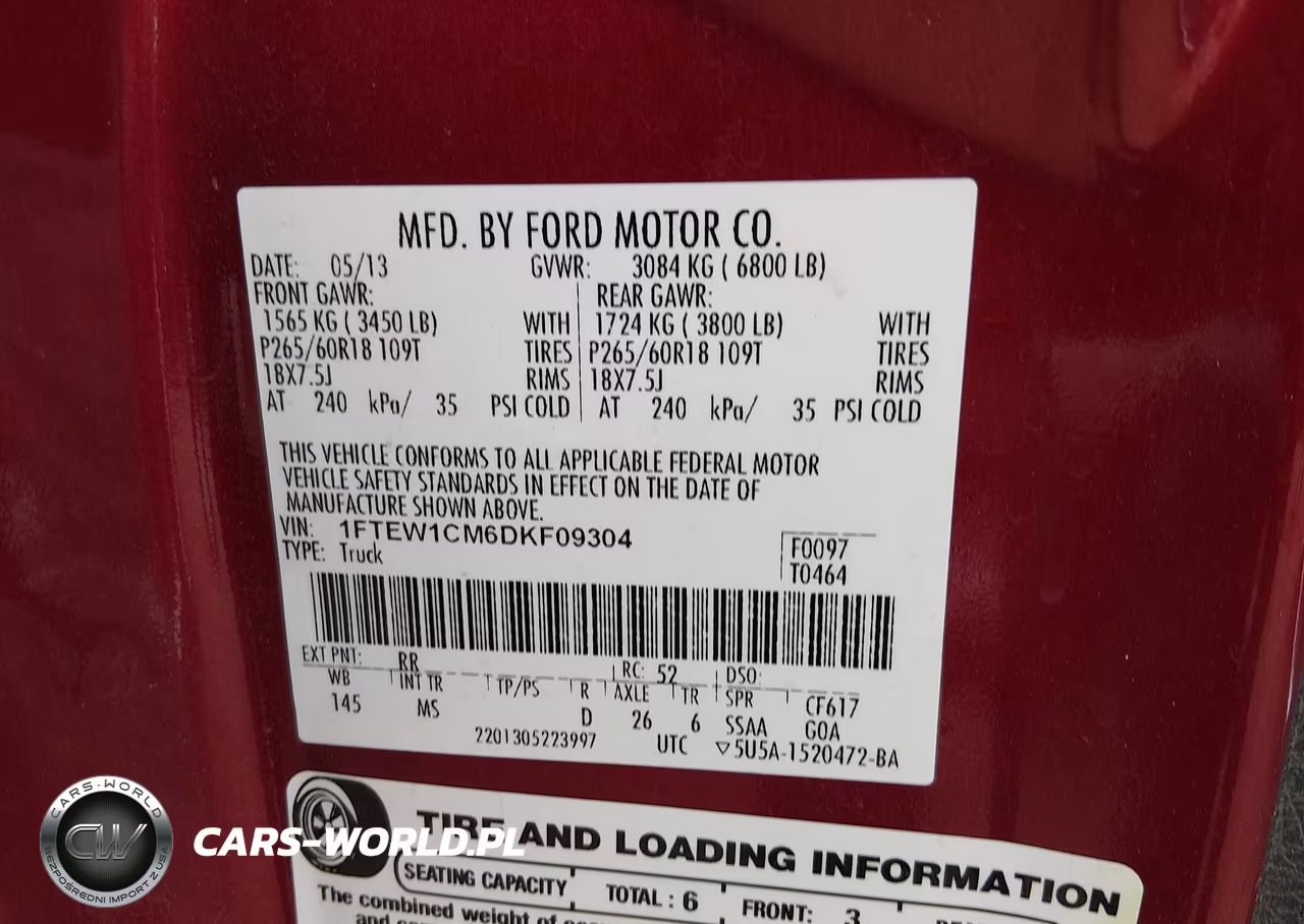 2013 Ford F-150 Xlt VIN:1FTEW1CM6DKF09304 - 9