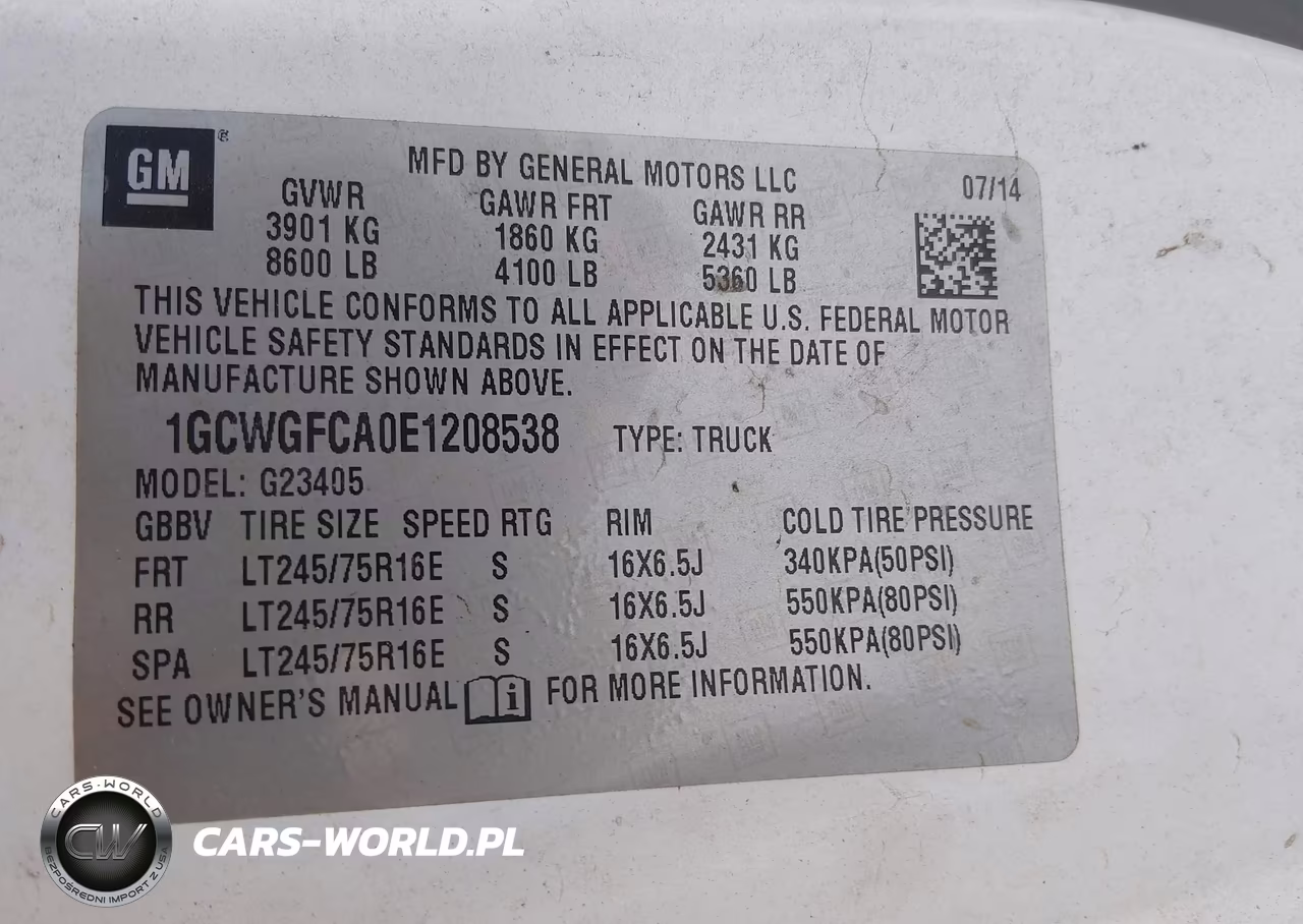 2014 Chevrolet Express 2500 Work Van VIN:1GCWGFCA0E1208538 - 9