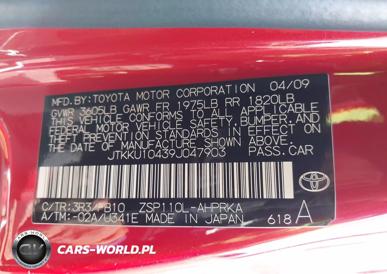 2009 Scion Xd VIN:JTKKU10439J047903 - 9