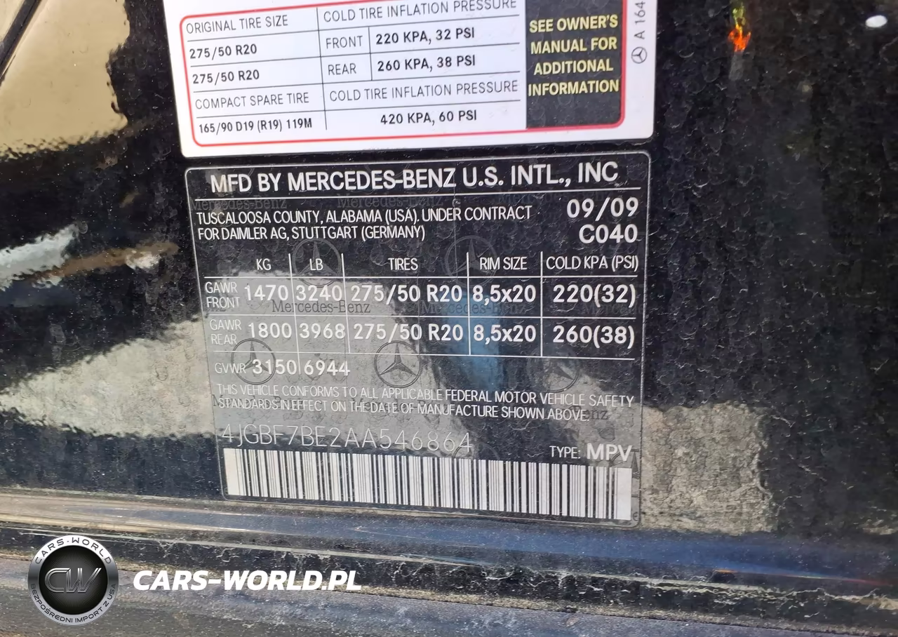 2010 Mercedes-Benz Gl 450 4Matic VIN:4JGBF7BE2AA546864 - 9
