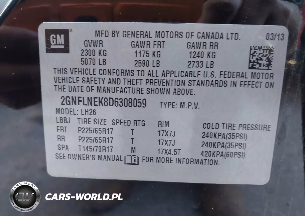 2013 Chevrolet Equinox 2Lt VIN:2GNFLNEK8D6308059 - 9