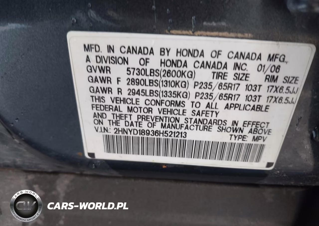 2006 Acura Mdx VIN:2HNYD18936H521213 - 9