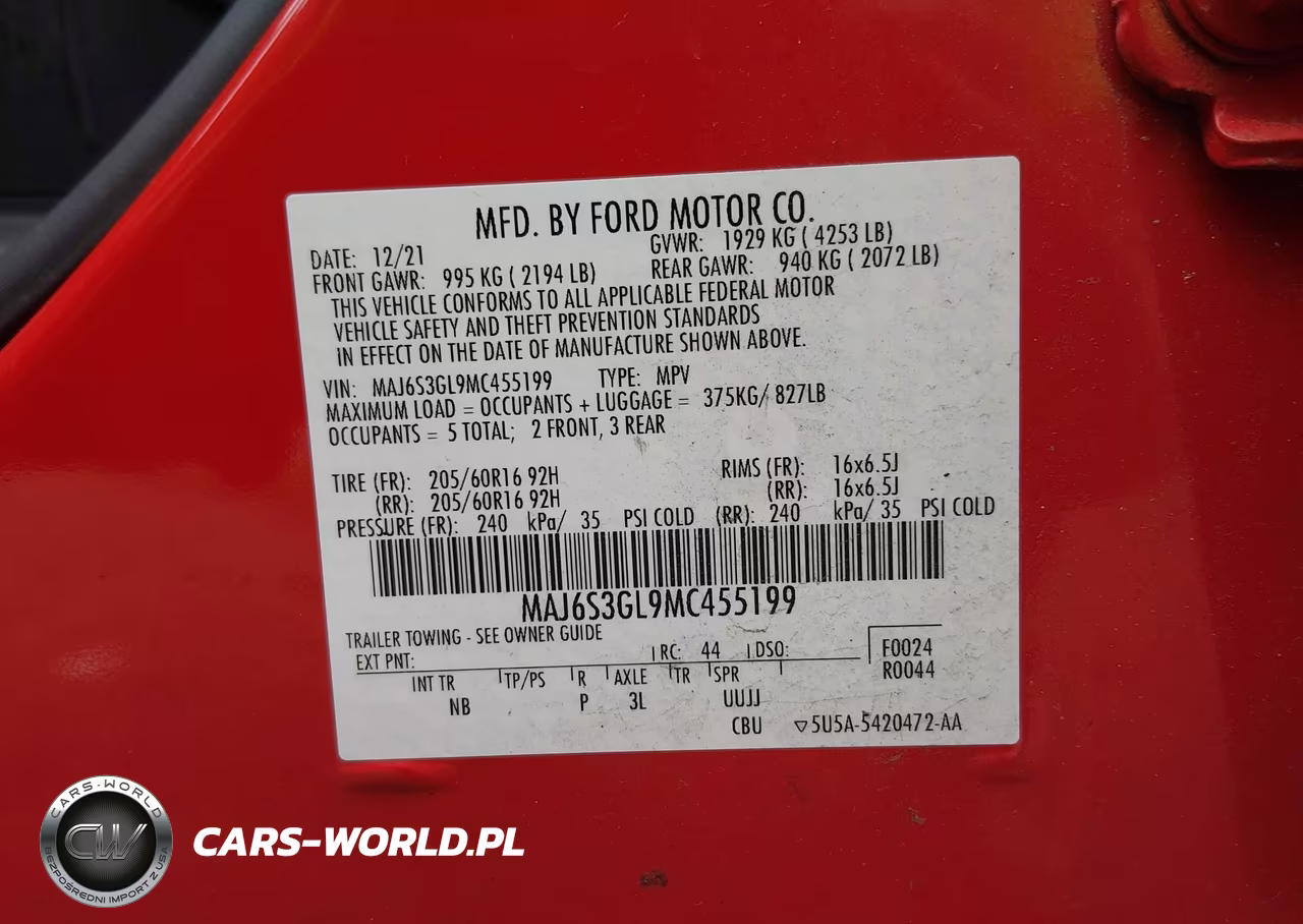2021 Ford Ecosport Se VIN:MAJ6S3GL9MC455199 - 9