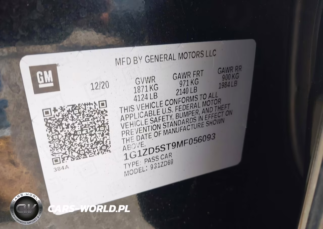 2021 Chevrolet Malibu Fwd Lt VIN:1G1ZD5ST9MF056093 - 9