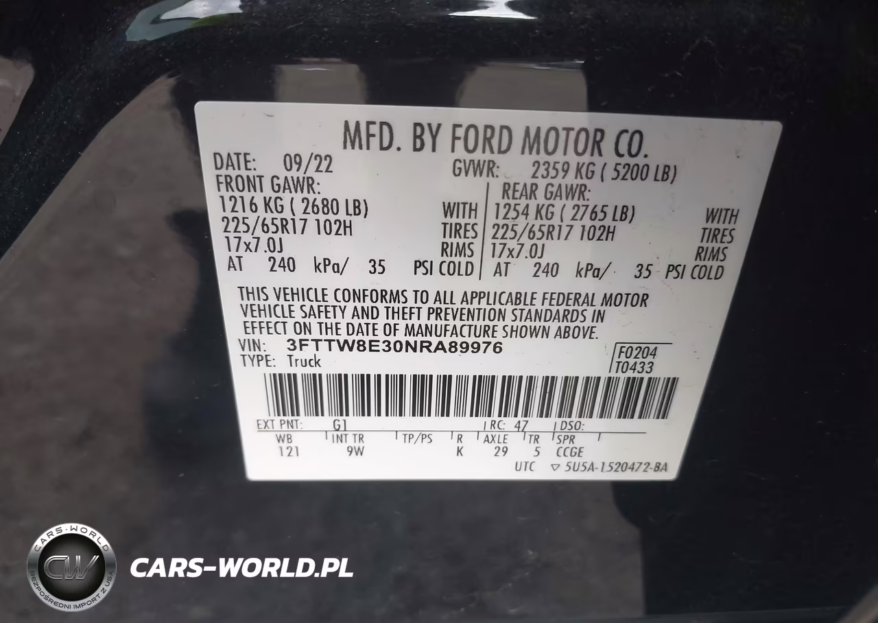 2022 Ford Maverick Xl VIN:3FTTW8E30NRA89976 - 9