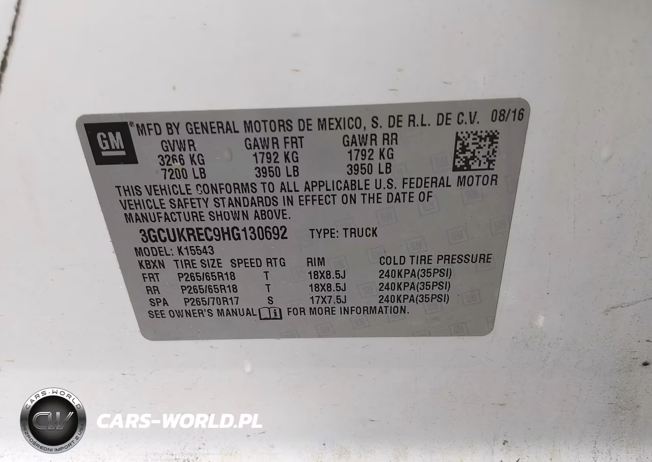 2017 Chevrolet Silverado 1500 1Lt VIN:3GCUKREC9HG130692 - 9