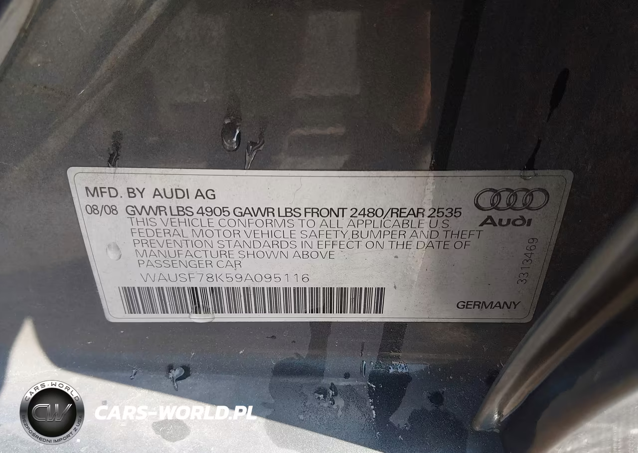 2009 Audi A4 2.0T Premium VIN:WAUSF78K59A095116 - 9