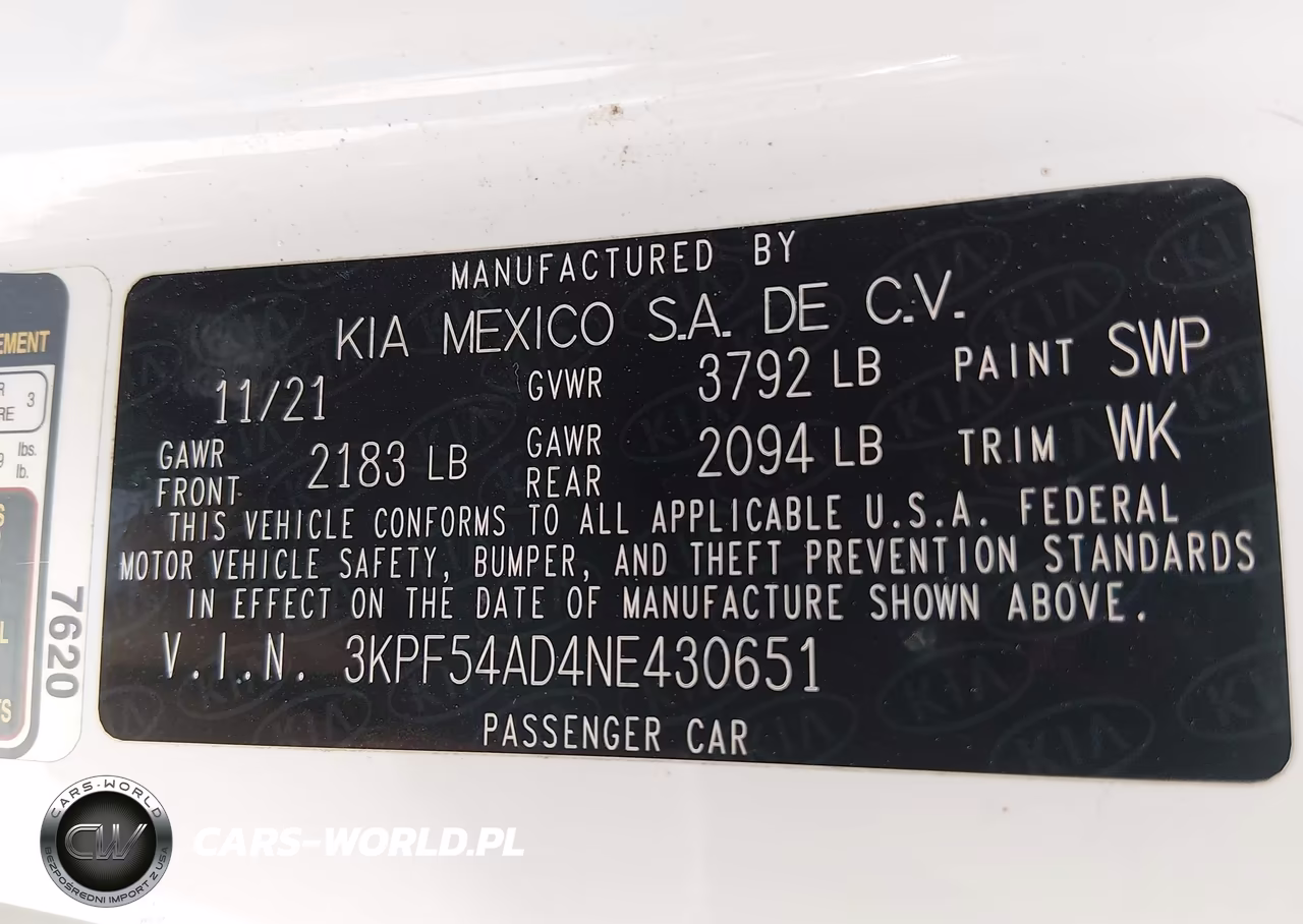 2022 Kia Forte Gt-Line VIN:3KPF54AD4NE430651 - 9