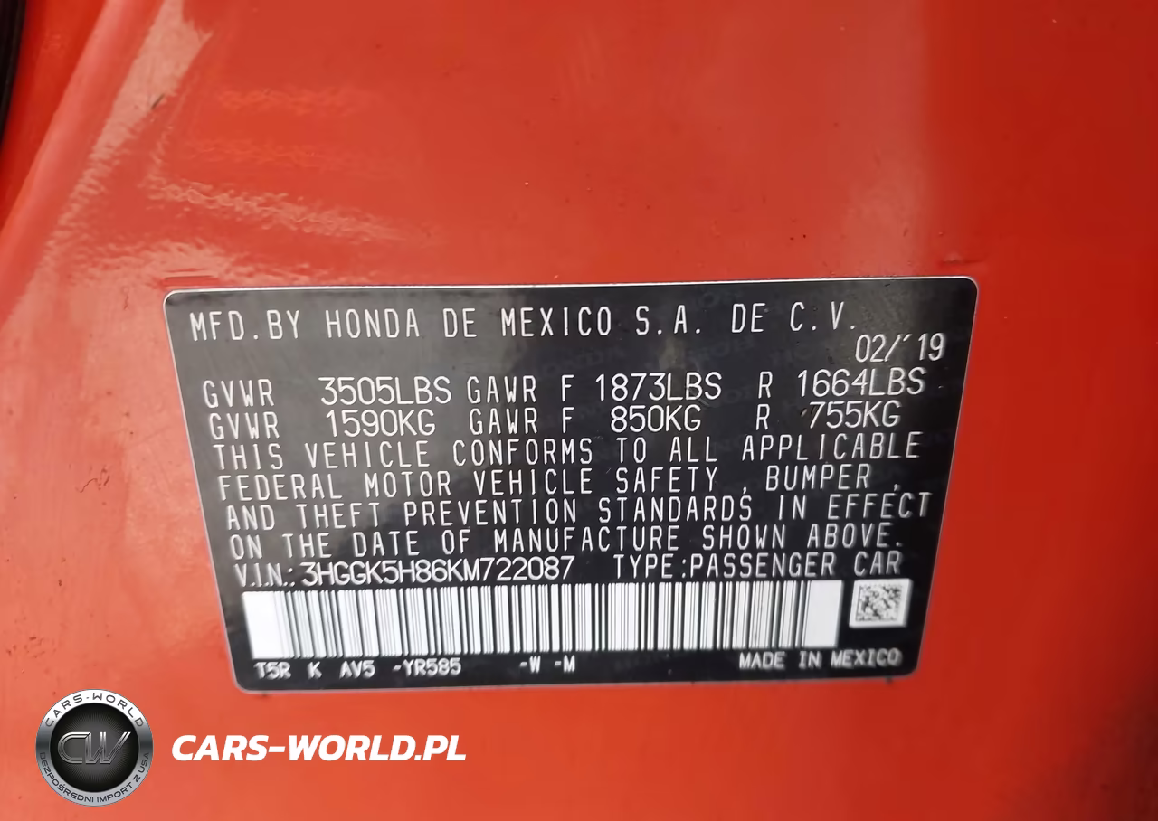 2019 Honda Fit Ex VIN:3HGGK5H86KM722087 - 9
