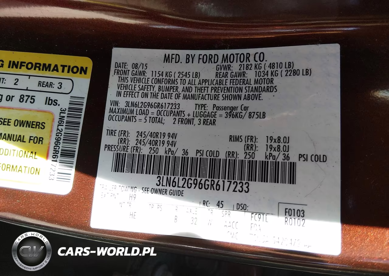 2016 Lincoln Mkz VIN:3LN6L2G96GR617233 - 9