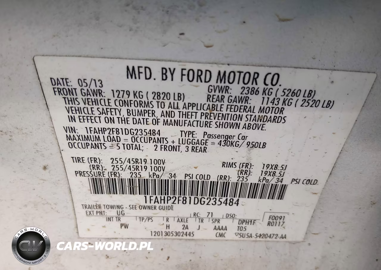2013 Ford Taurus Limited VIN:1FAHP2F81DG235484 - 9
