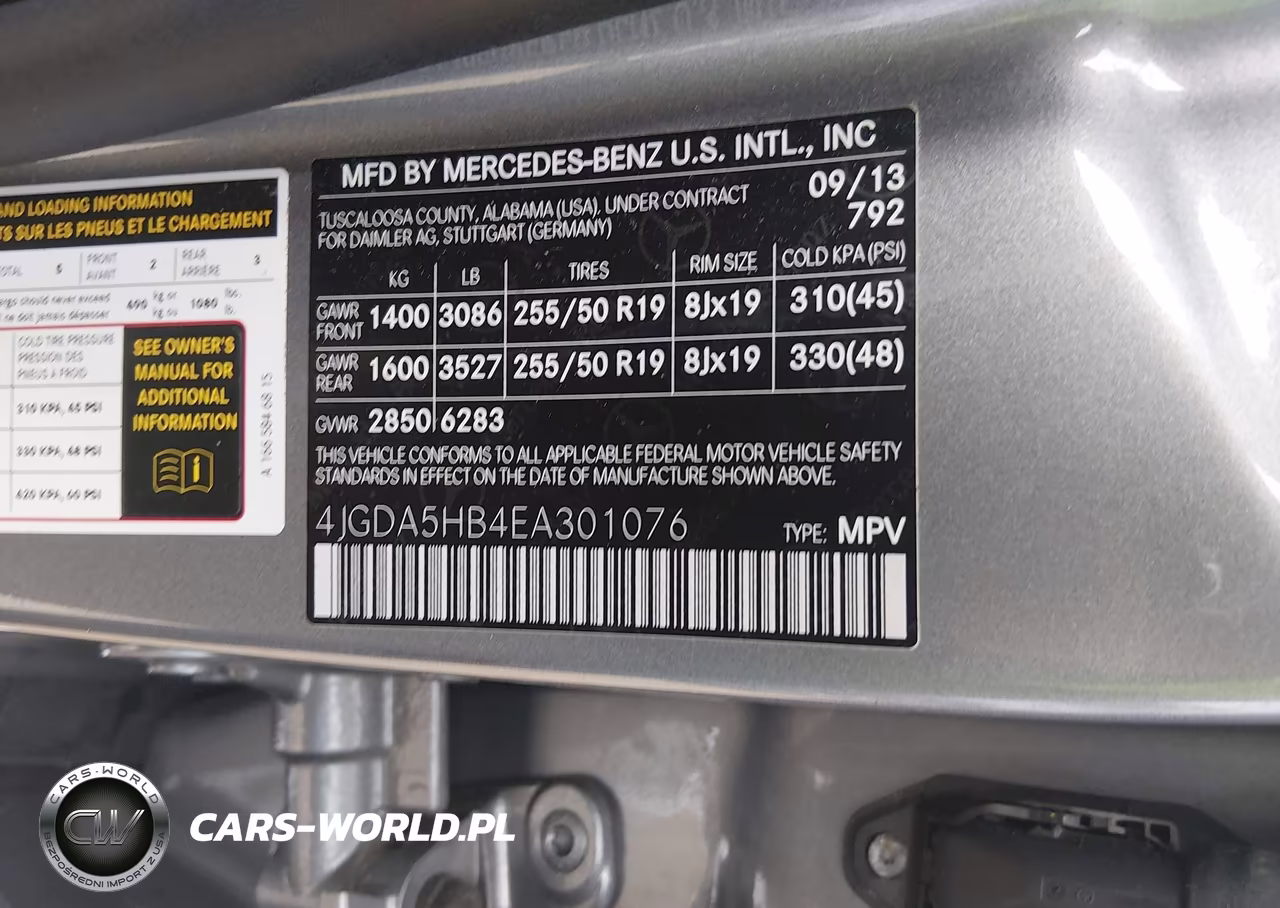 2014 Mercedes-Benz Ml 350 4Matic VIN:4JGDA5HB4EA301076 - 9