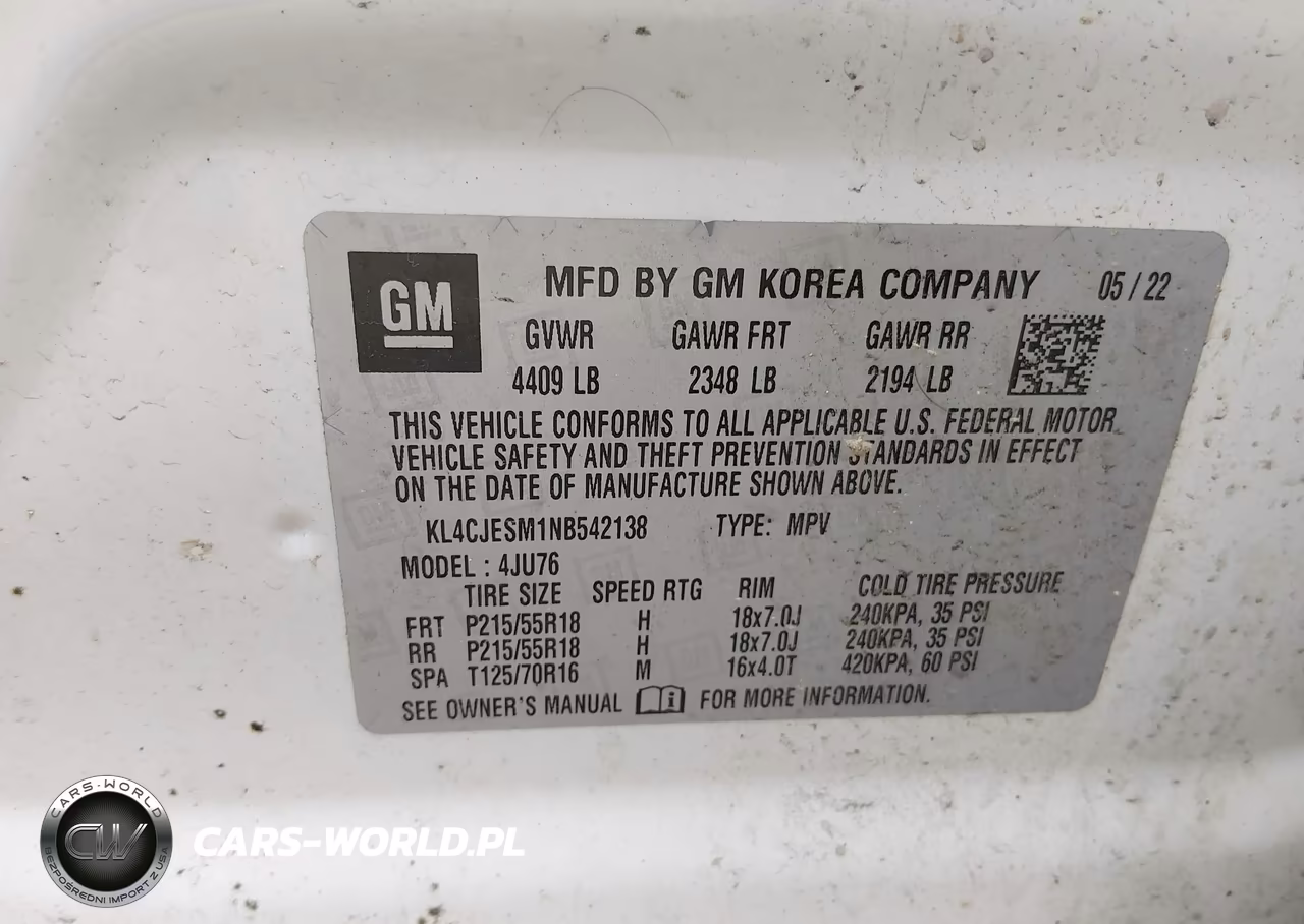 2022 Buick Encore Awd Preferred VIN:KL4CJESM1NB542138 - 9