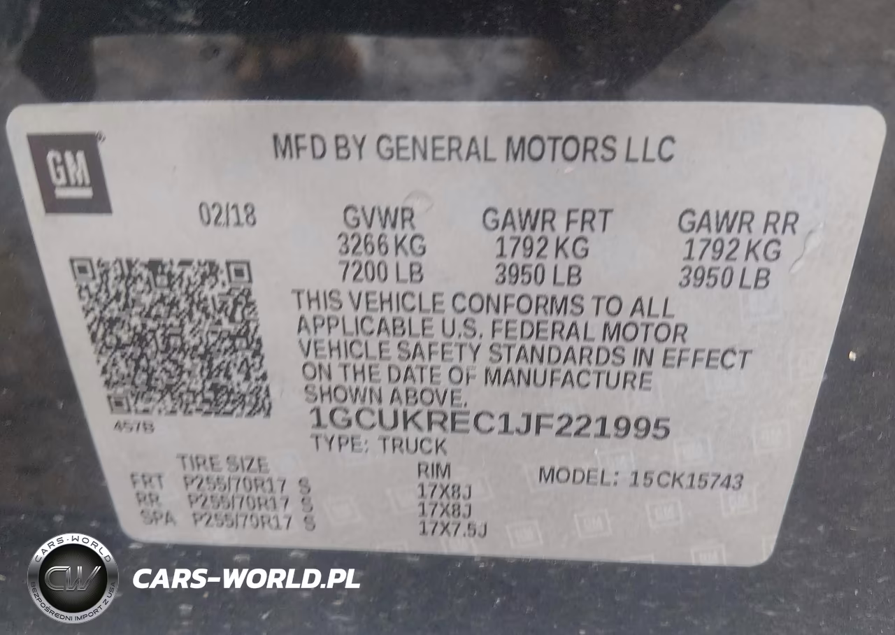 2018 Chevrolet Silverado 1500 1Lt VIN:1GCUKREC1JF221995 - 9